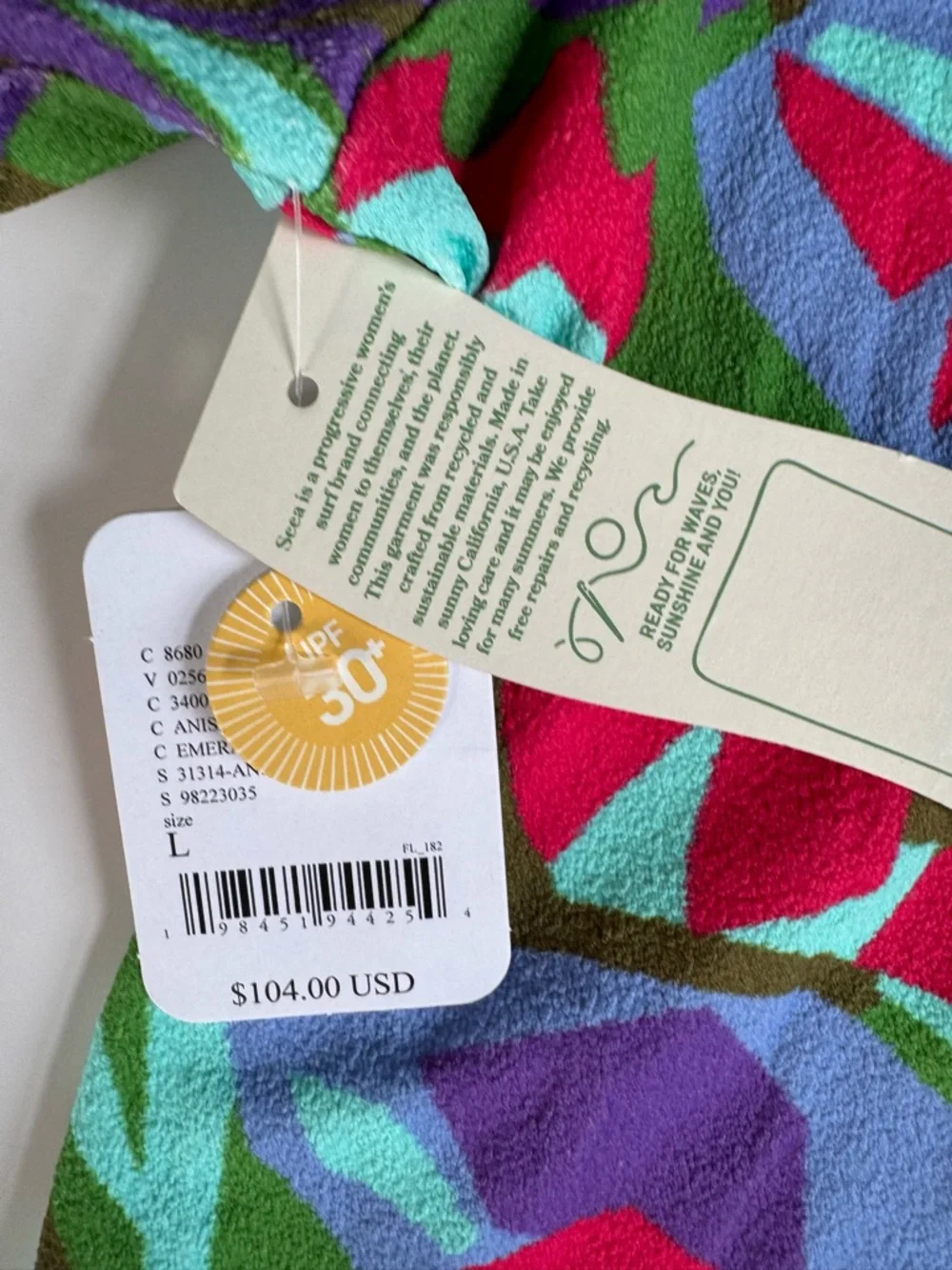 Free People x Seea Georgia High-Waisted Surf Bottoms in Anis |  NWT - Picture 4 of 7